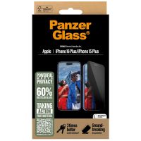 PanzerGlass Privacy Ultra-Wide Fit Anti-Bacterial Screenprotector incl. applicator iPhone 16 Plus