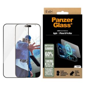 PanzerGlass Gaming Screenprotector Ultra Wide Fit met applicator iPhone 16 Pro Max