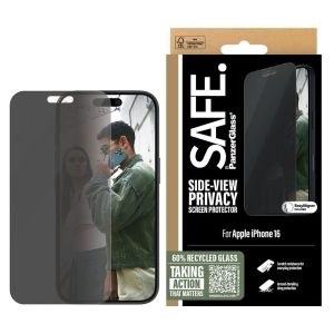 PanzerGlass SAFE Privacy Screenprotector Ultra Wide Fit met applicator iPhone 16