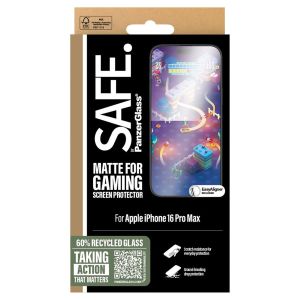 PanzerGlass SAFE Gaming Screenprotector Ultra Wide Fit met applicator iPhone 16 Pro Max