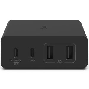 Belkin Boost↑Charge™ GaN Pro Adapter 4 poorts - USB -A (2x) en USB-C (2x) - 108W - Zwart