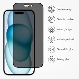 Accezz Gehard Glas Privacy Screenprotector iPhone 14 Pro Max / 15 Plus / 16 Plus