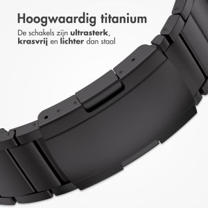 Accezz Mat Titanium bandje voor de Apple Watch Series 1-9 / SE - 38/40/41 mm / Series 10 - 42 mm - Zwart