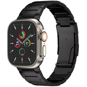 Accezz Mat Titanium bandje voor de Apple Watch Series 1-10 / SE / Ultra (2) - 42/44/45/46/49 mm - Zwart