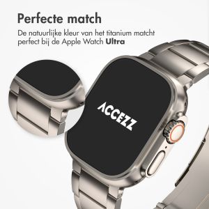 Accezz Mat Titanium bandje voor de Apple Watch Series 1-10 / SE / Ultra (2) - 42/44/45/46/49 mm - Titanium