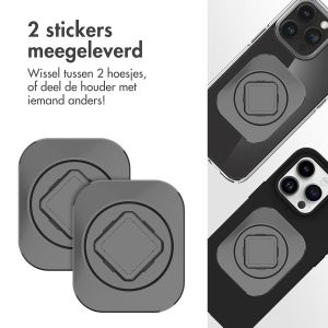 Accezz EasyLock telefoonhouder fiets - inclusief hoesje iPhone 15 Pro - Aluminium - 360 graden draaibaar - Zwart