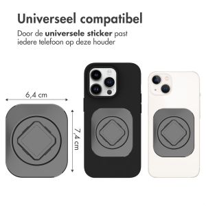 Accezz EasyLock telefoonhouder fiets - inclusief hoesje iPhone 15 Pro - Aluminium - 360 graden draaibaar - Zwart