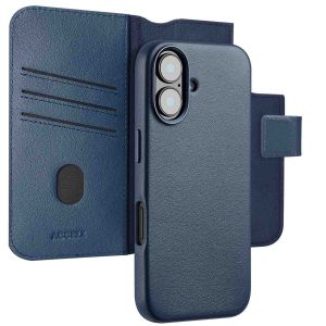 Accezz Leather Bookcase 2-in-1 met MagSafe iPhone 16  - Nightfall Blue