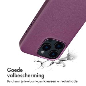 Accezz MagSafe Leather Backcover iPhone 16 Pro Max - Heath Purple