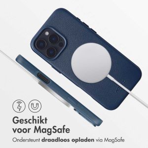 Accezz MagSafe Leather Backcover iPhone 16 Pro Max - Nightfall Blue