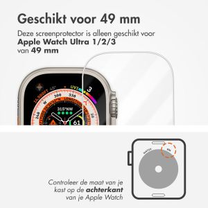 Accezz Gehard glas screenprotector met applicator Apple Watch Ultra (2) - 49 mm