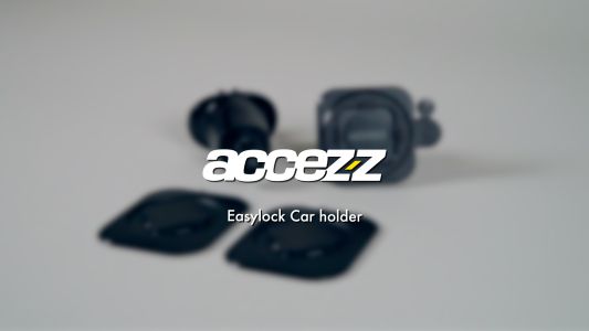 Accezz EasyLock telefoonhouder auto - inclusief hoesje iPhone 15 Pro - Ventilatierooster - 360 graden draaibaar - Zwart