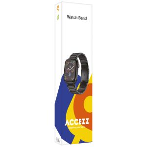 Accezz Mat Titanium bandje voor de Apple Watch Series 1-9 / SE - 38/40/41 mm / Series 10 - 42 mm - Zwart