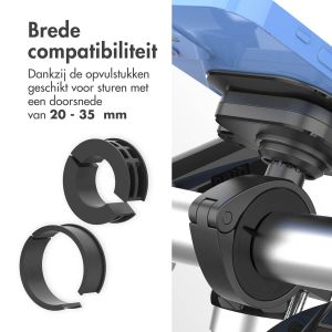 Accezz EasyLock telefoonhouder fiets - inclusief hoesje iPhone 14 Pro - Aluminium - 360 graden draaibaar - Zwart