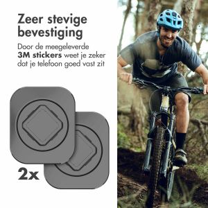 Accezz EasyLock telefoonhouder fiets - inclusief hoesje iPhone 13 - Aluminium - 360 graden draaibaar - Zwart