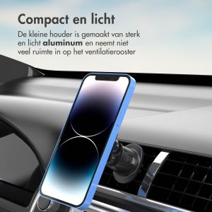 Accezz EasyLock telefoonhouder auto - inclusief hoesje iPhone 15 - Ventilatierooster - 360 graden draaibaar - Zwart