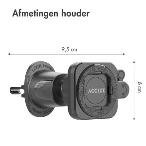 Accezz EasyLock telefoonhouder auto - inclusief hoesje iPhone 15 - Ventilatierooster - 360 graden draaibaar - Zwart