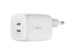 Belkin Boost↑Charge™ GaN Pro Adapter 2 poorts - USB-C - 65W - Wit