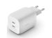 Belkin Boost↑Charge™ GaN Pro Adapter 2 poorts - USB-C - 65W - Wit