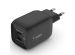 Belkin Boost↑Charge™ GaN Pro Adapter 2 poorts - USB-C - 65W - Zwart