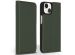 Accezz Premium Leather Slim Bookcase iPhone 14 - Groen