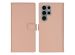 Selencia Echt Lederen Bookcase Samsung Galaxy S24 Ultra - Dusty Pink