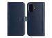 Selencia Echt Lederen Bookcase iPhone 16 - Blauw