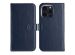 Selencia Echt Lederen Bookcase iPhone 16 Pro Max - Blauw