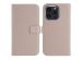 Selencia Echt Lederen Bookcase iPhone 16 Pro Max - Dusty Pink