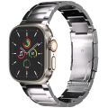 Accezz Glans Titanium bandje voor de Apple Watch Series 1-10 / SE / Ultra (2) - 42/44/45/46/49 mm - Zilver