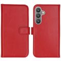 Selencia Echt Lederen Bookcase Samsung Galaxy S24 - Rood